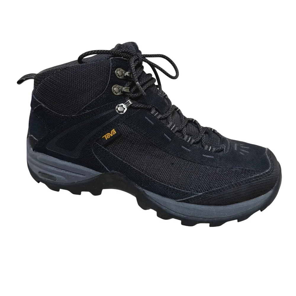 Teva Hiking Boots Black Gorpcore Waterproof Suede Mesh Mens 9 1016314